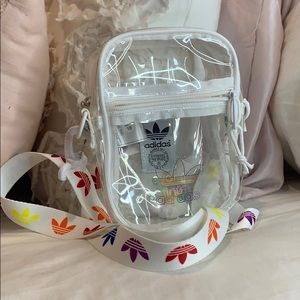 Clear #pride adidas cross body bag